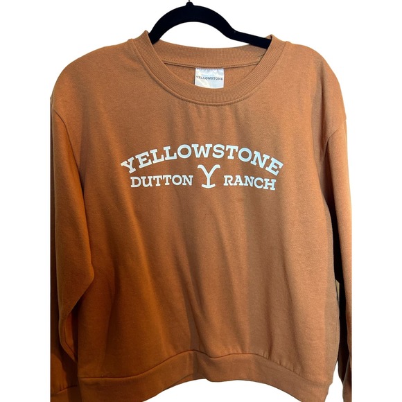 Yellowstone Tops - Yellowstone Crewneck Sweatshirt Size Small Orange Athletic Western